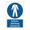 Schutz- kleidung benutzen