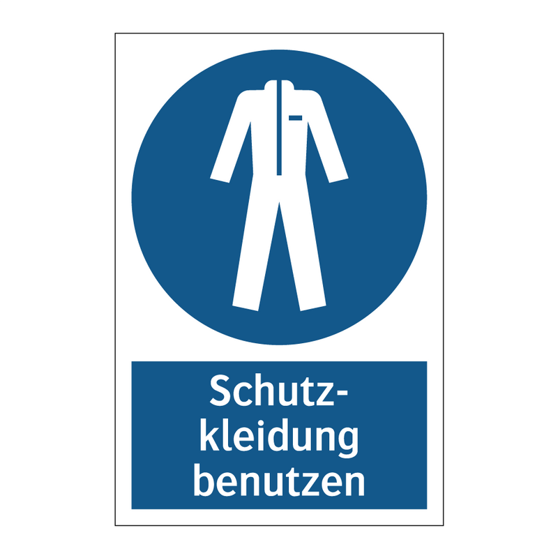 Schutz- kleidung benutzen