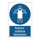 Schutz- schürze benutzen