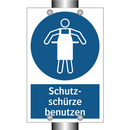 Schutz- schürze benutzen