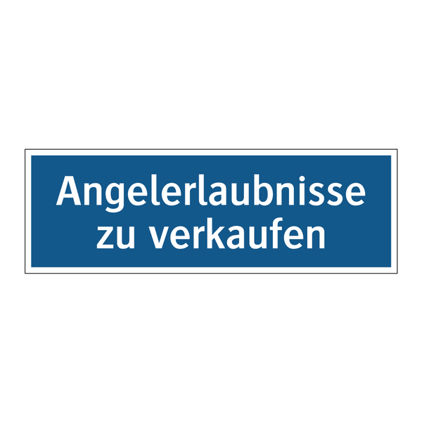 Angelerlaubnisse zu verkaufen