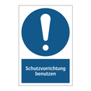 Schutzvorrichtung benutzen