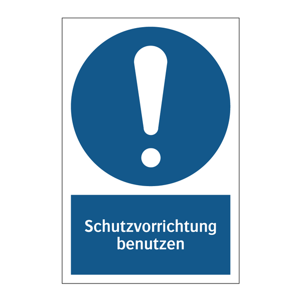Schutzvorrichtung benutzen