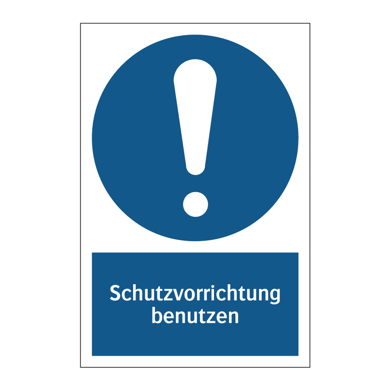 Schutzvorrichtung benutzen