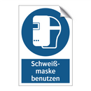 Schweiß- maske benutzen