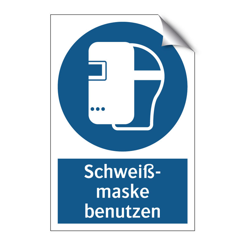 Schweiß- maske benutzen