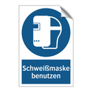 Schweißmaske benutzen