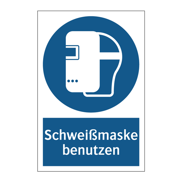 Schweißmaske benutzen