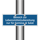 Bereich zur Lebensmittelzubereitung nur für Gemüse & Salat