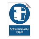 Schweissmaske tragen