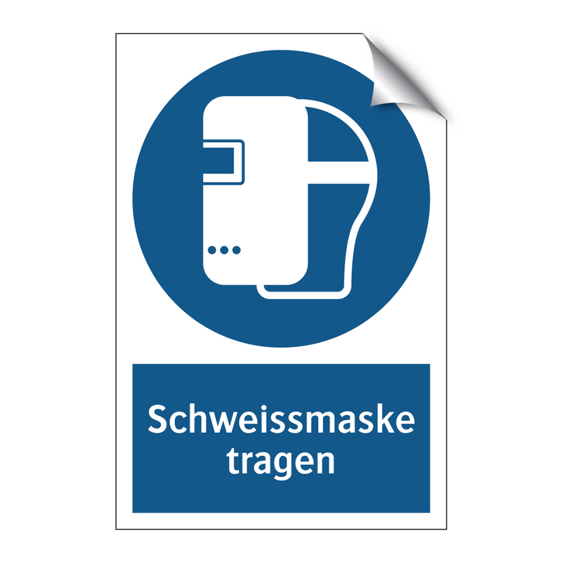 Schweissmaske tragen