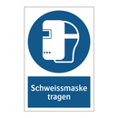 Schweissmaske tragen