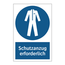 Schutzanzug erforderlich