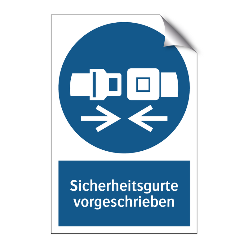 Sicherheitsgurte vorgeschrieben