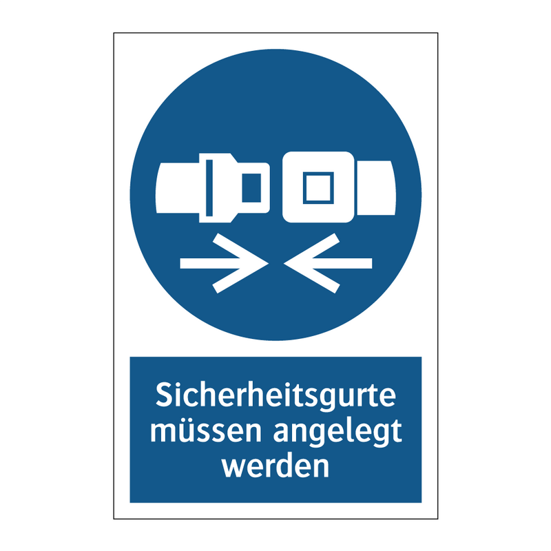 Sicherheitsgurte müssen angelegt werden