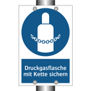 Druckgasflasche mit Kette sichern