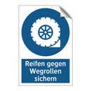 Reifen gegen Wegrollen sichern