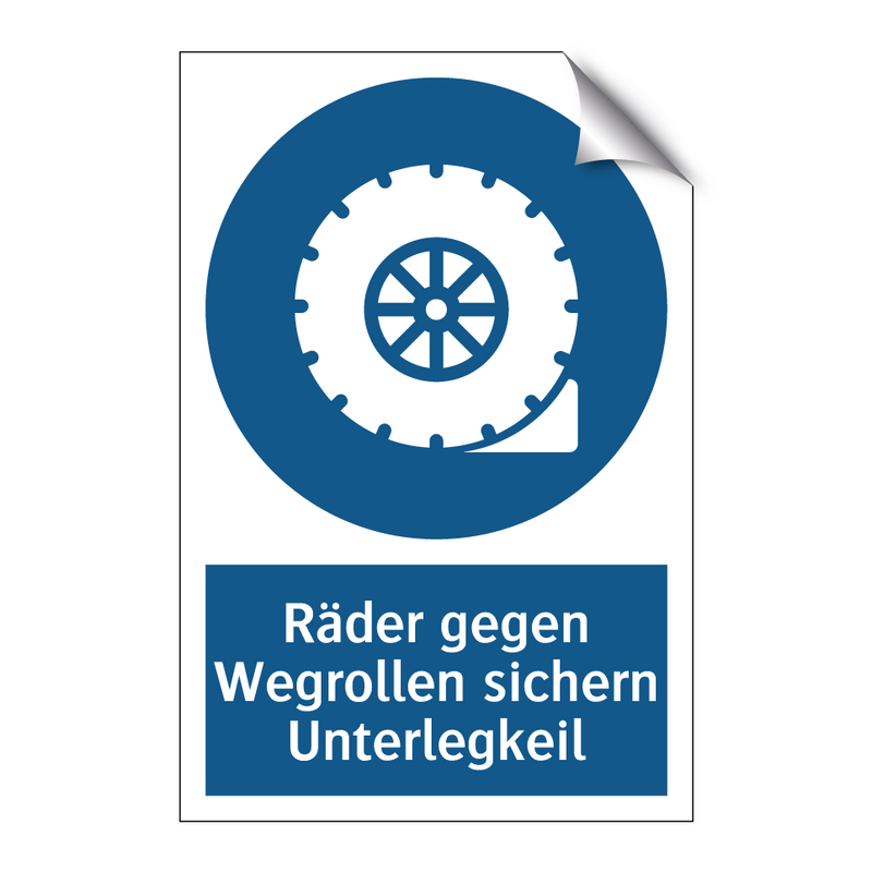 Räder gegen Wegrollen sichern Unterlegkeil