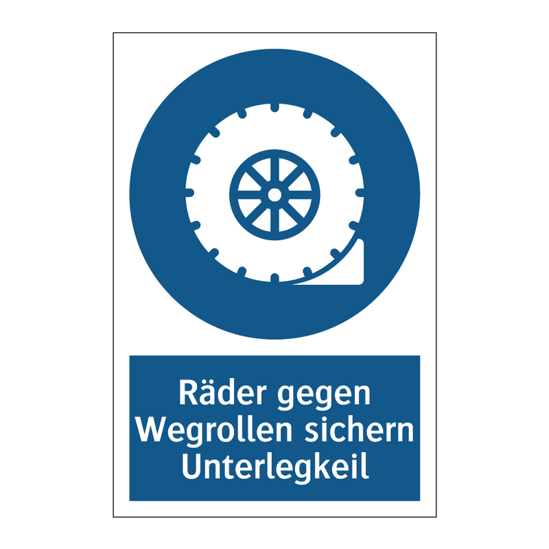 Räder gegen Wegrollen sichern Unterlegkeil