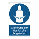 Sicherung der Gasflasche obligatorisch