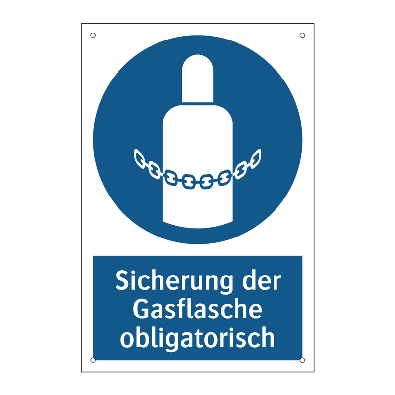 Sicherung der Gasflasche obligatorisch