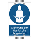 Sicherung der Gasflasche obligatorisch