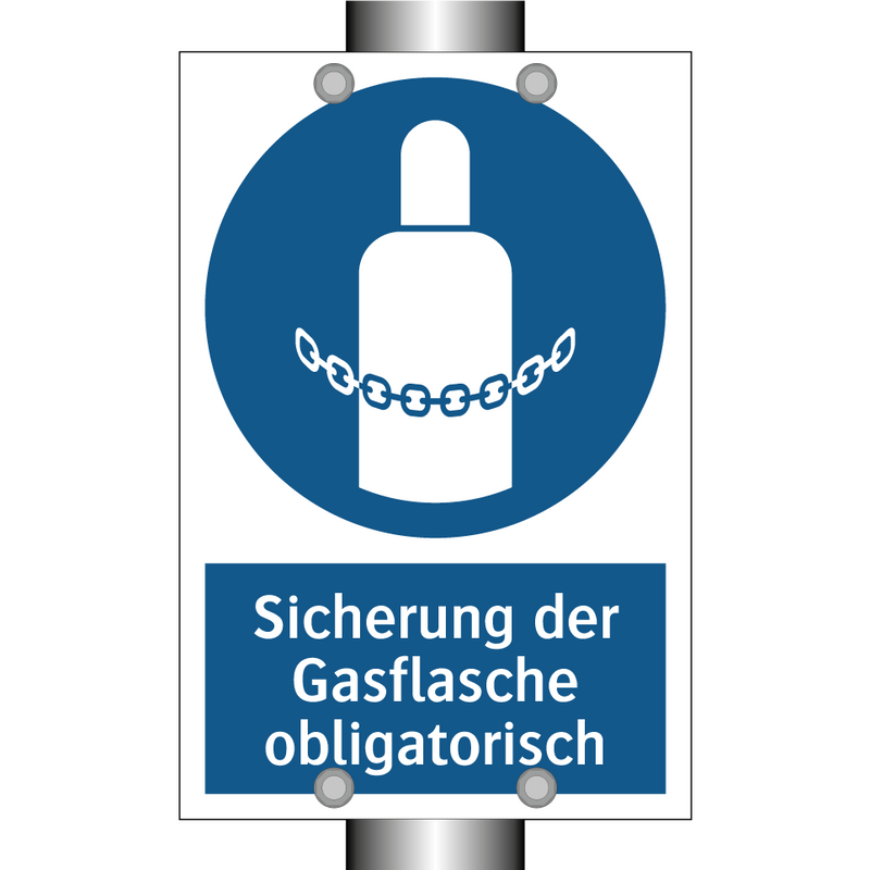 Sicherung der Gasflasche obligatorisch