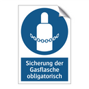 Sicherung der Gasflasche obligatorisch