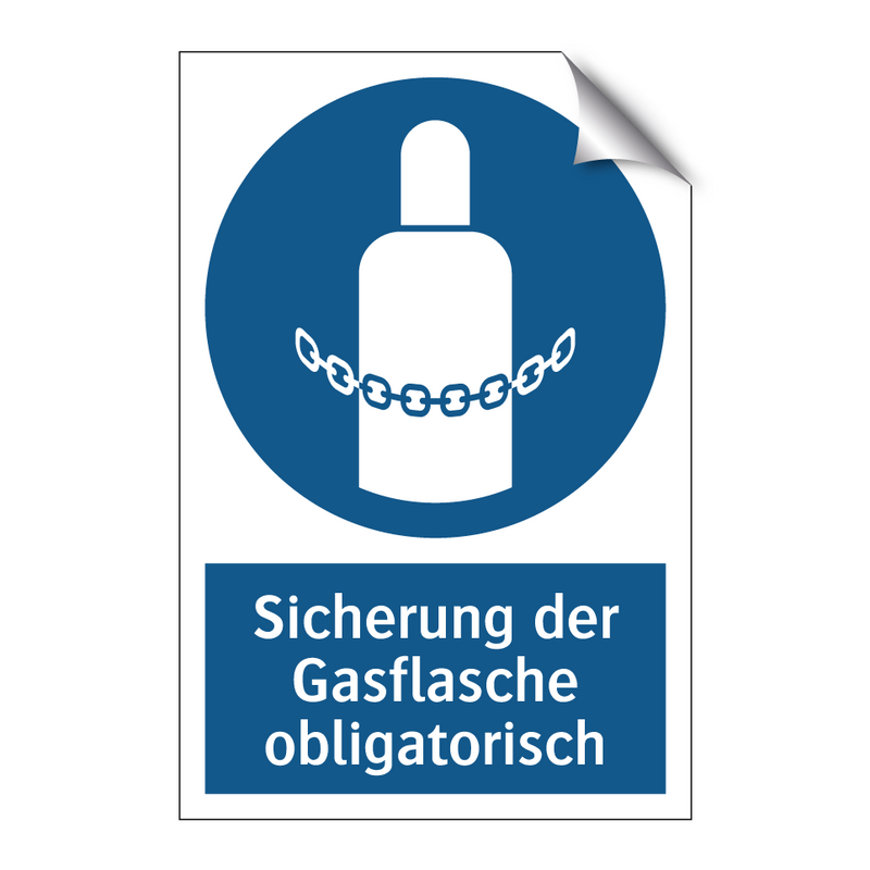 Sicherung der Gasflasche obligatorisch