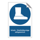Schuh-/Stiefelüberzüge obligatorisch
