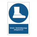 Schuh-/Stiefelüberzüge obligatorisch