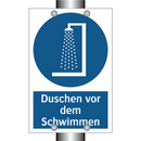 Duschen vor dem Schwimmen