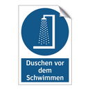 Duschen vor dem Schwimmen