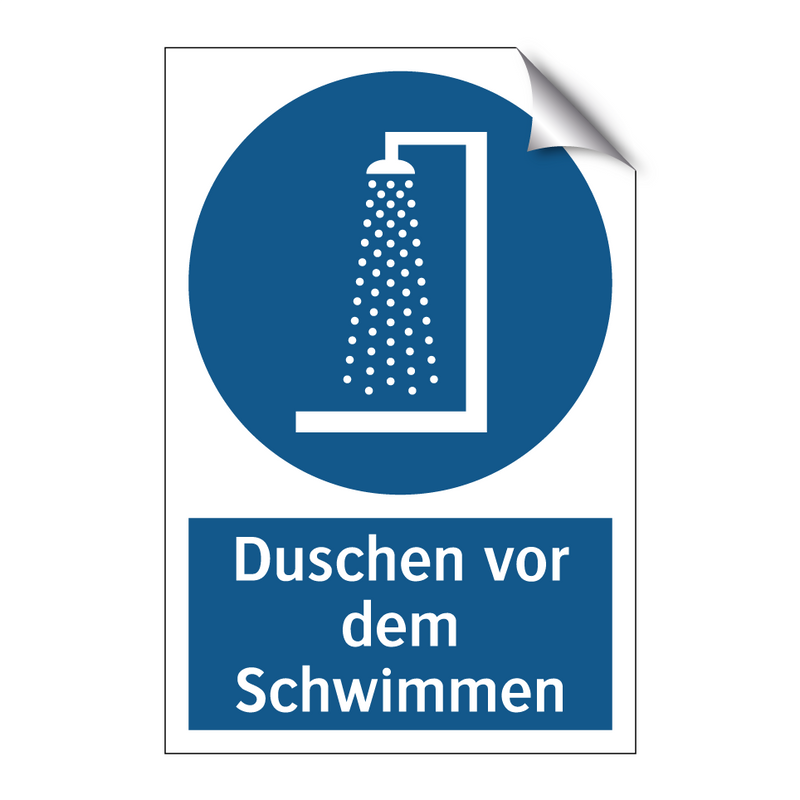 Duschen vor dem Schwimmen