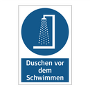 Duschen vor dem Schwimmen