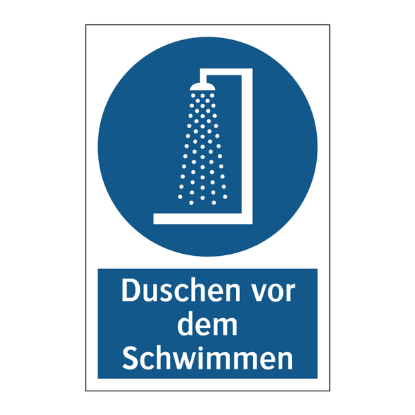 Duschen vor dem Schwimmen
