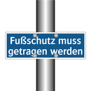 Fußschutz muss getragen werden