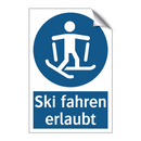 Ski fahren erlaubt