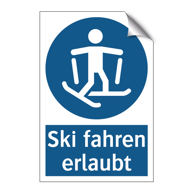 Ski fahren erlaubt