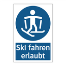 Ski fahren erlaubt