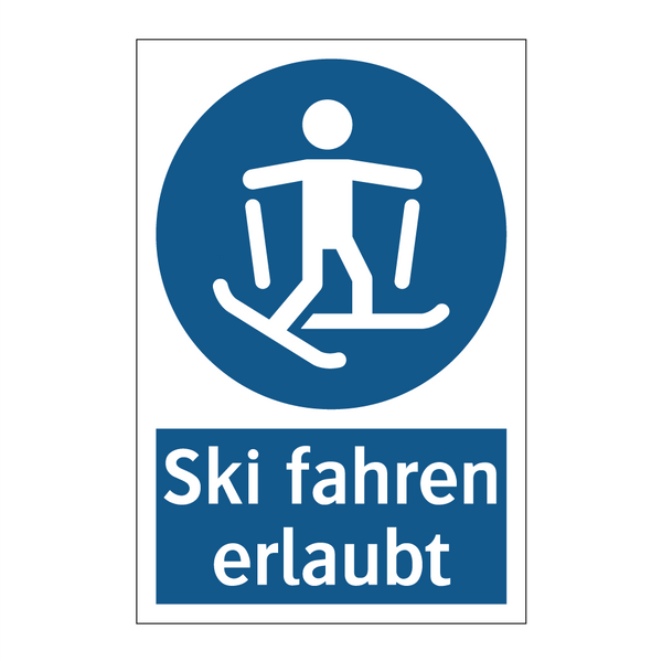Ski fahren erlaubt