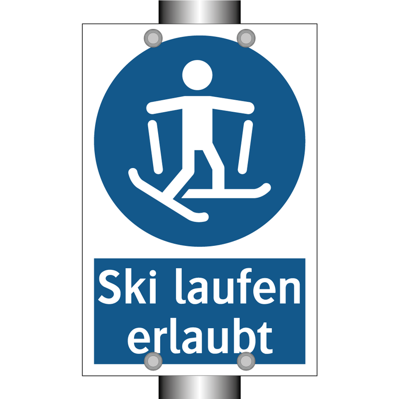 Ski laufen erlaubt
