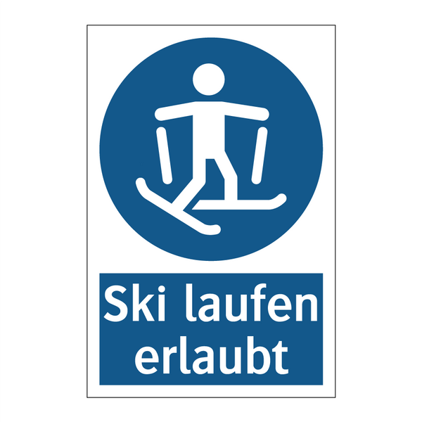 Ski laufen erlaubt