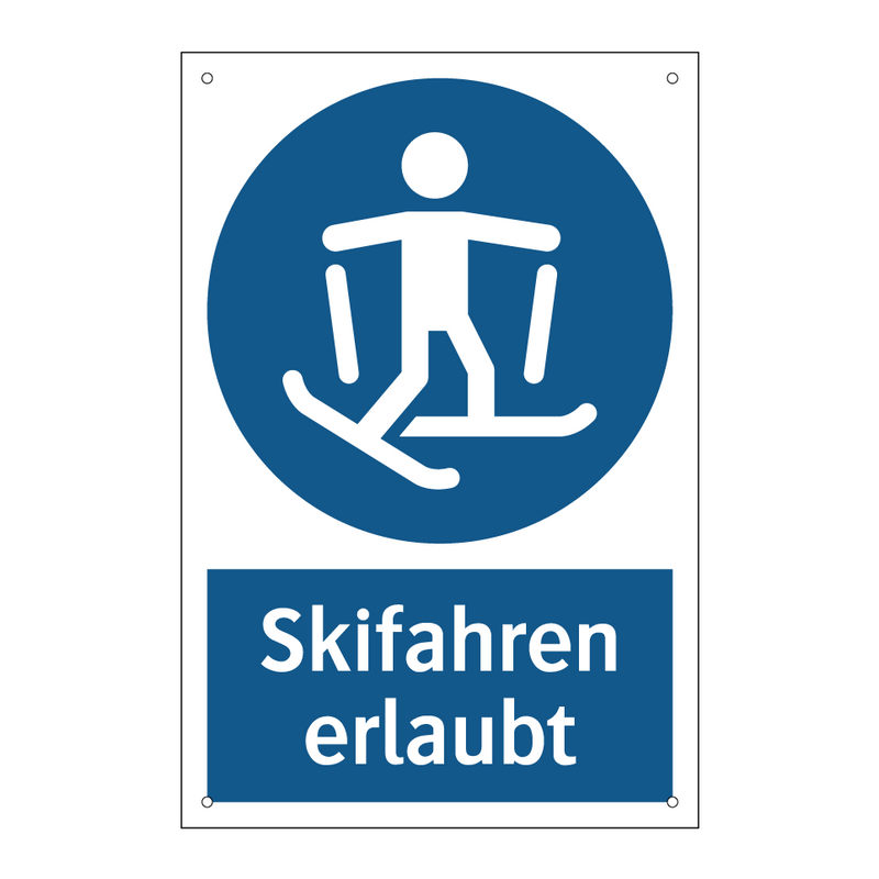 Skifahren erlaubt