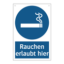 Rauchen erlaubt hier