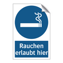 Rauchen erlaubt hier