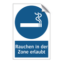 Rauchen in der Zone erlaubt