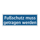 Fußschutz muss getragen werden
