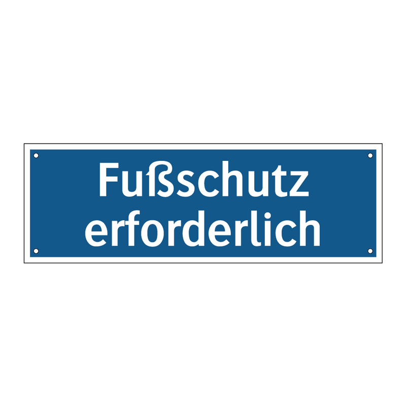 Fußschutz erforderlich