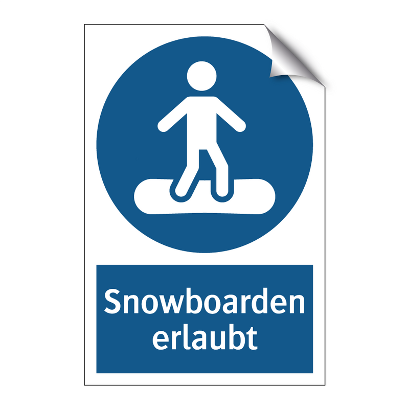 Snowboarden erlaubt